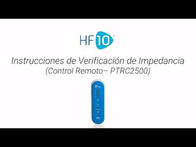 Instrucciones de Verificación de Impedancia (Control Remoto - PTRC2500)