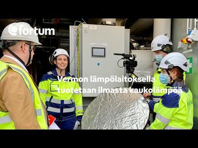 Vermon lämpölaitoksella tuotetaan ilmasta kaukolämpöä