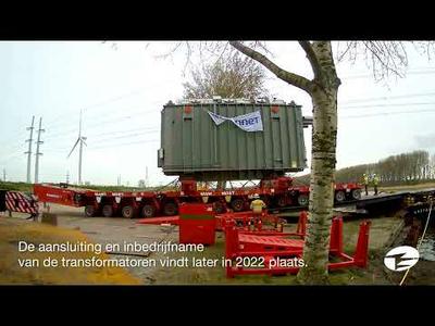 Timelapse transformatoren bij hoogspanningsstation Rilland