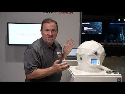Jim Archibald explains ams OSRAM UV-C Sphere demo at Sensors Converge 2022