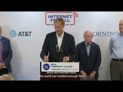 Wendell Weeks Celebrates Corning's Newest Optical Cable Manufacturing Facility
