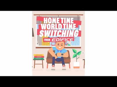 CASIO EDIFICE ECB-30 "HOME TIME WORLD TIME SWITCHING"