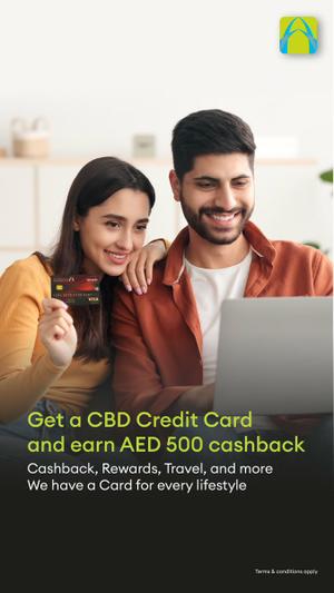 Apply for a Credit Card on the CBD App by entering UAE51