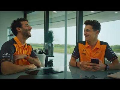 Lando and Daniel of McLaren Formula 1 take Android for a spin