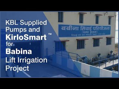 KBL Supplied VT Pumps and KirloSmart for Babina Canal Lift Irrigation Scheme, Jhansi, Uttar Pradesh.