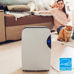 Use a dehumidifier to reduce moisture in your home and make it seem cooler, without turning down the AC