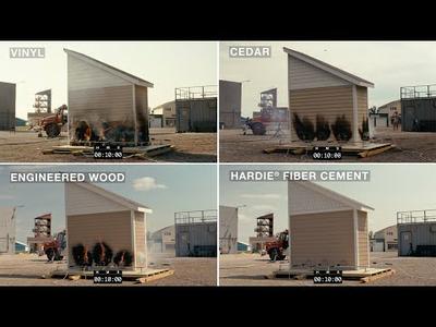 Fire Demo (Extended Cut): Hardie® Fiber Cement Siding vs. Vinyl, Engineered Wood & Cedar