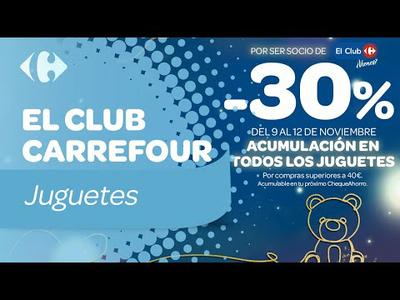 30% en juguetes con El Club Carrefour