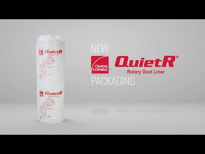 New QuietR Duct Liner Packaging from Owens Corning with Easy-Open Pull System