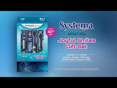 Systema Sonic Brilliant Black Toothbrush (Wide Head) - TVC 25s (English)
