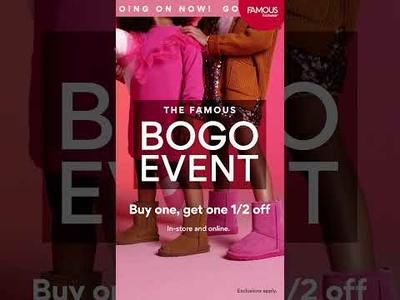 BOGO is back and it's happening now. #FamousFootwear #BOGO