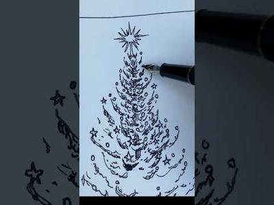 Sketching the #RockefellerCenter Christmas Tree with the #Meisterstück 