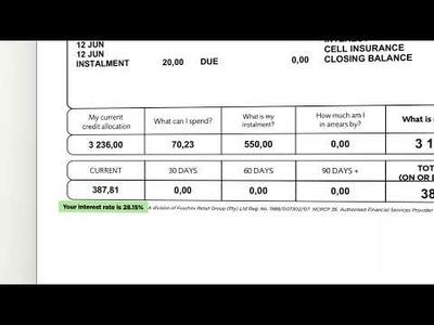 TFG Money Account  -  Reading your Statement